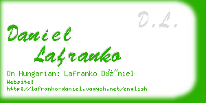 daniel lafranko business card